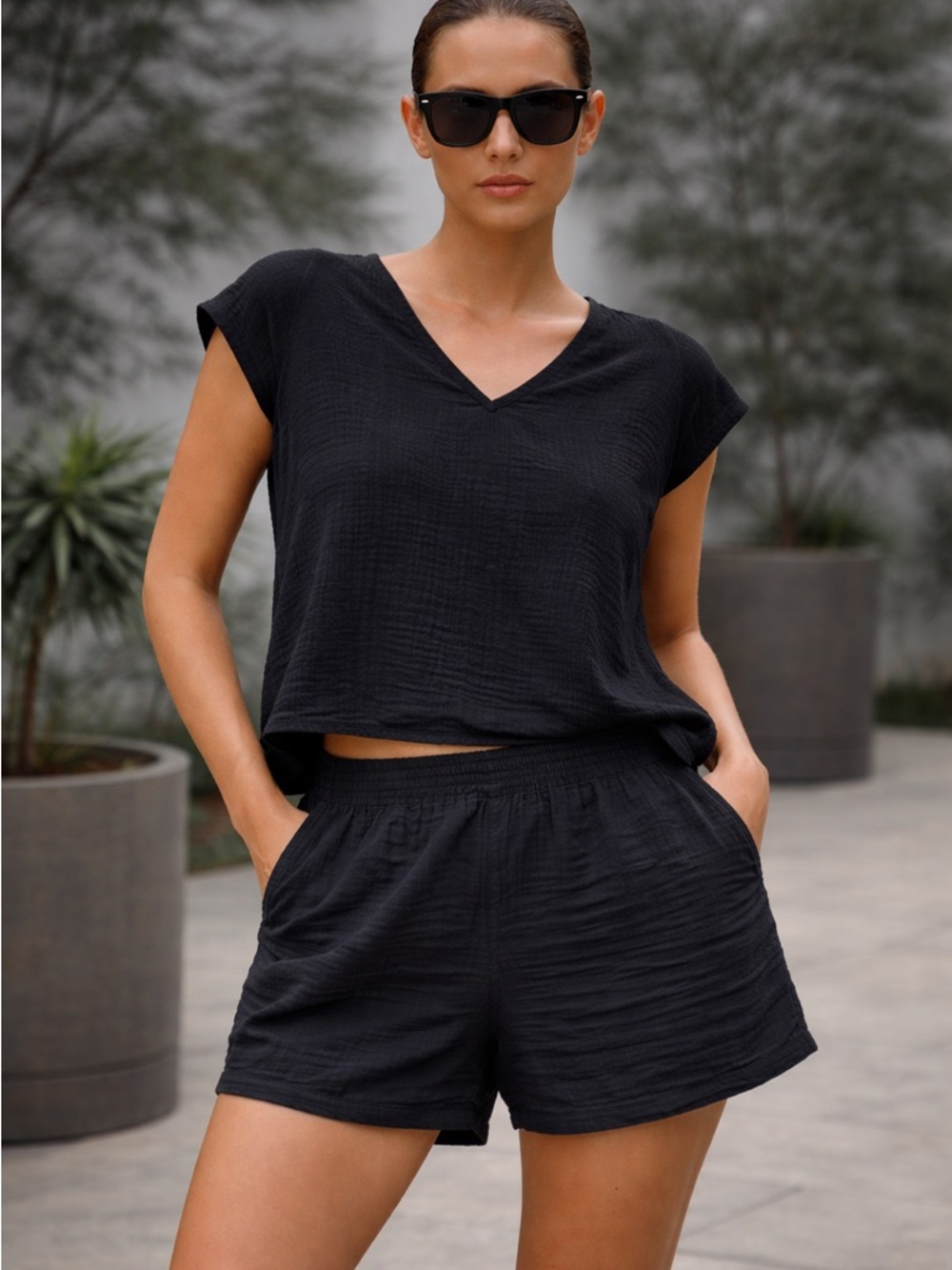 Everyday Linen Top & Shorts Set